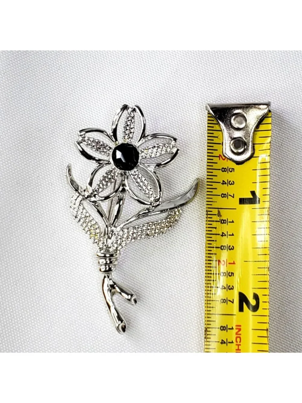 Silver-Tone Flower Brooch 1967 